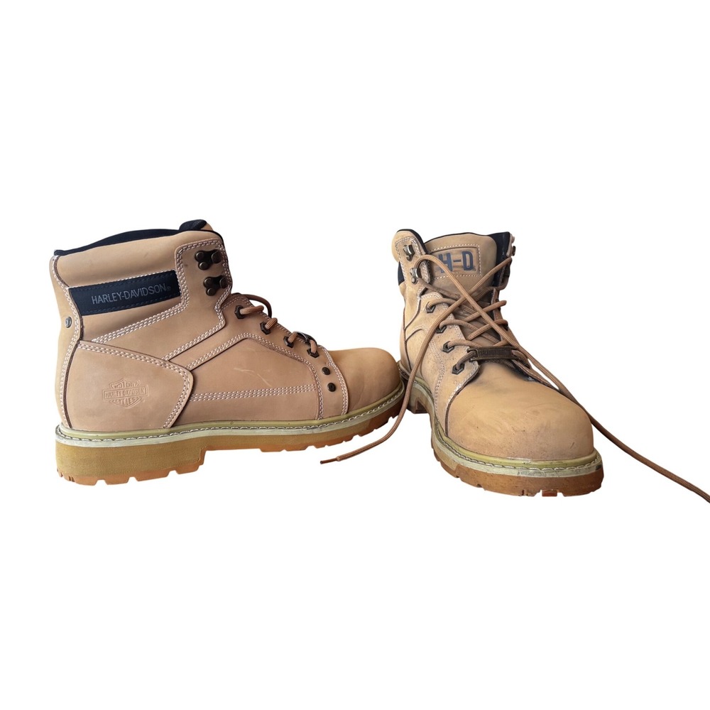 Harley-Davidson Mens Woodridge Work Boots Nu Buck‎ Leather D93379 Preloved  10.5